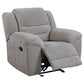 Gilson Chenille Upholstered Glider Recliner Chair Grey