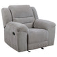 Gilson Chenille Upholstered Glider Recliner Chair Grey