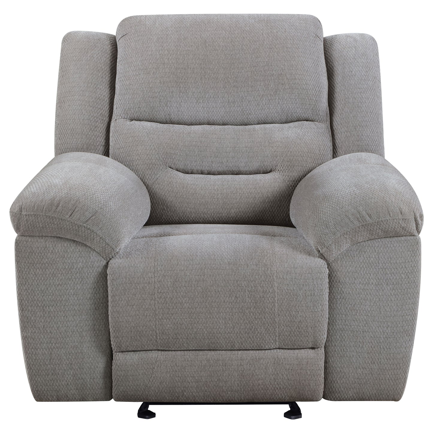 Gilson Chenille Upholstered Glider Recliner Chair Grey