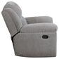 Gilson Chenille Upholstered Glider Recliner Chair Grey