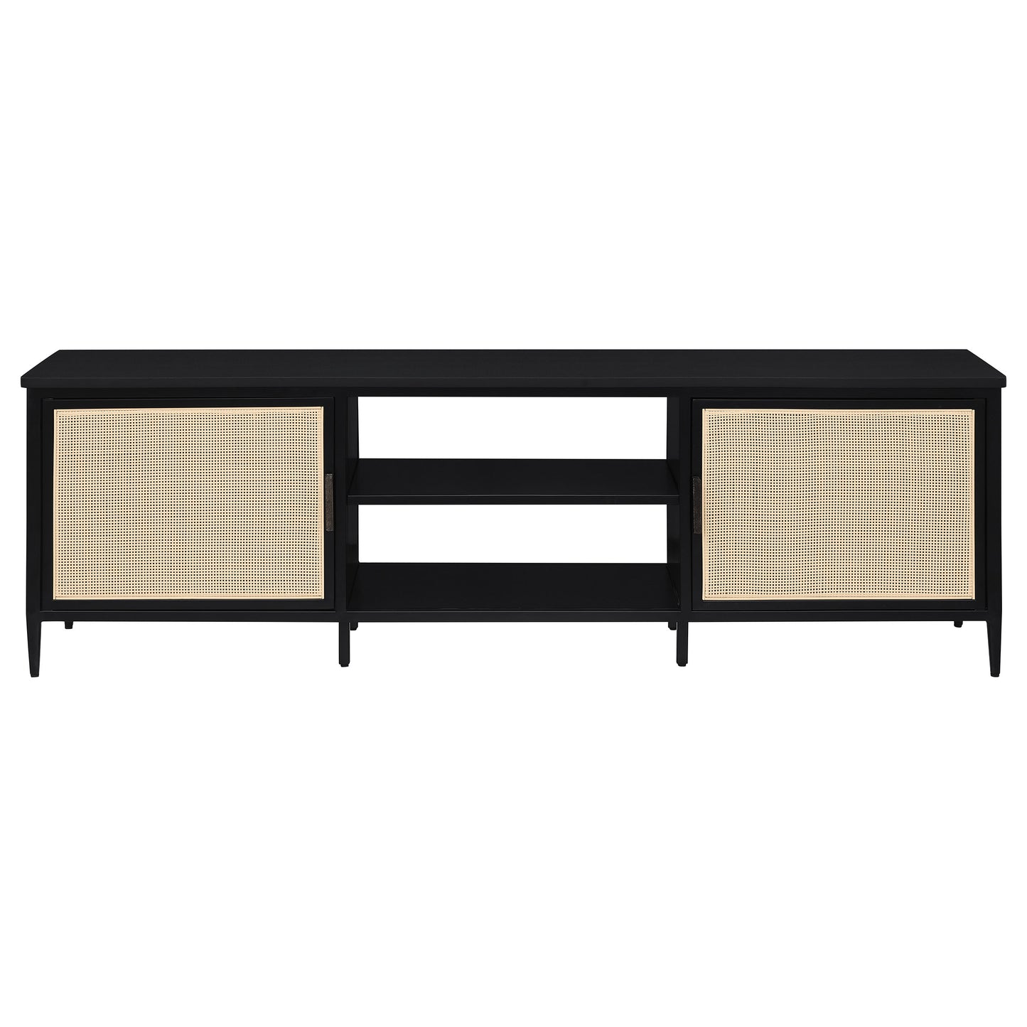 Amherst 2-door 70-inch Metal TV Stand Media Console Black