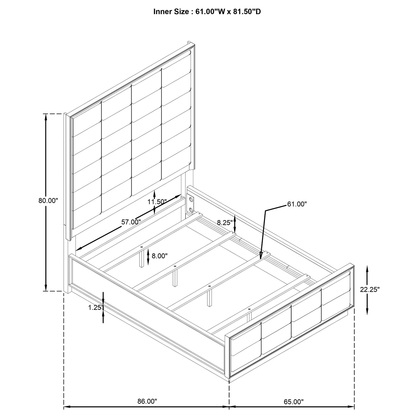 Durango 5-piece Queen Bedroom Set Washed Oak