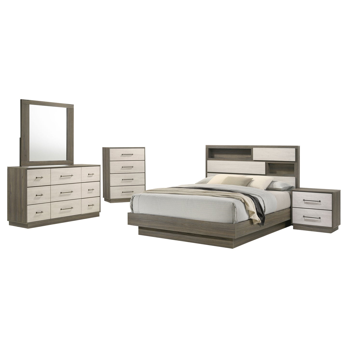 Fenwick 5-piece California King Bedroom Set Grey Oak