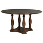 Landon 60-inch Round Wood Pedestal Dining Table Rich Brown