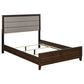 Welsley 50-inch Upholstered Eastern King Bed Walnut