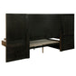 Terrace Eastern King Wall Panel Storage Bed Ash Brown