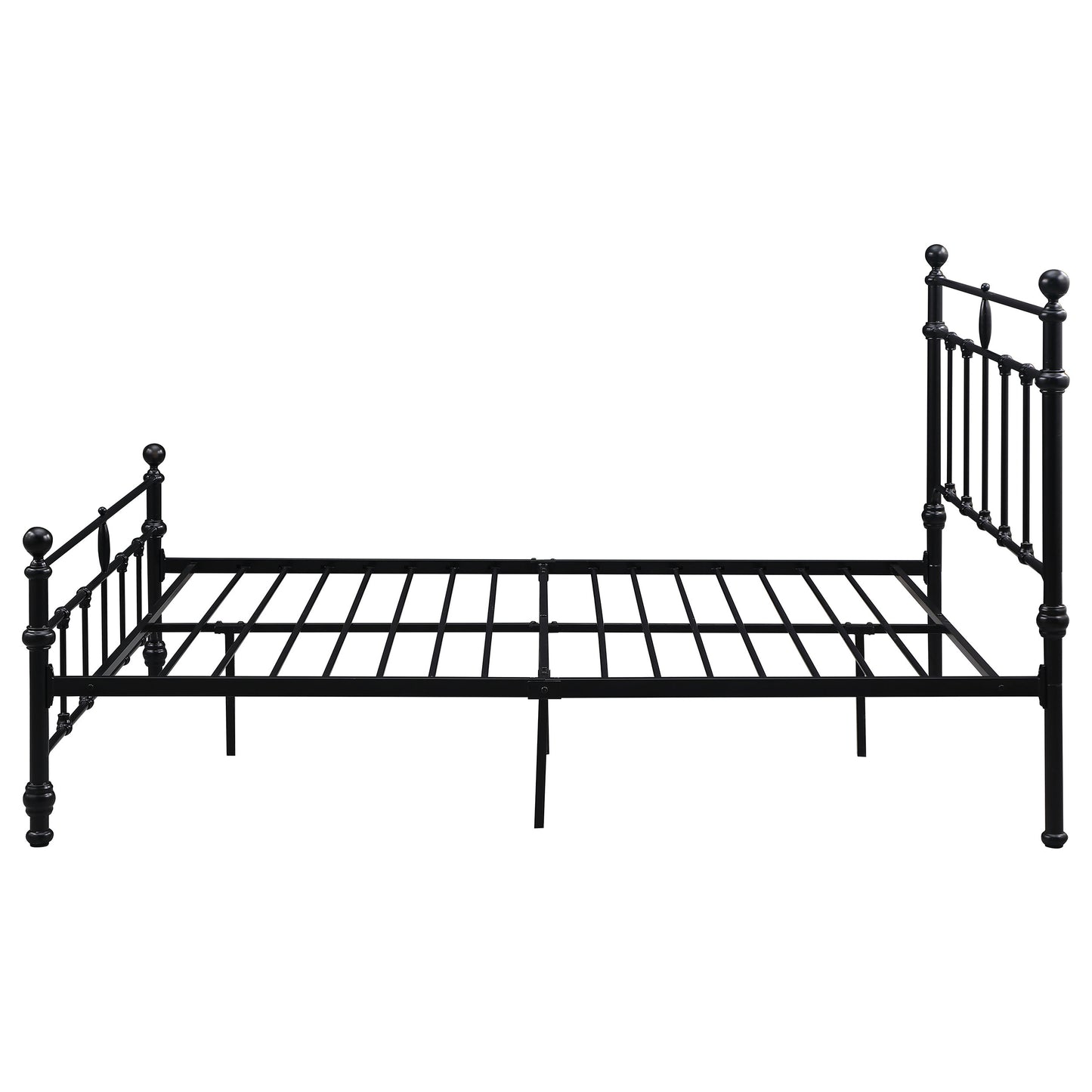 Novak 48-inch Metal Queen Open Frame Bed Matte Black