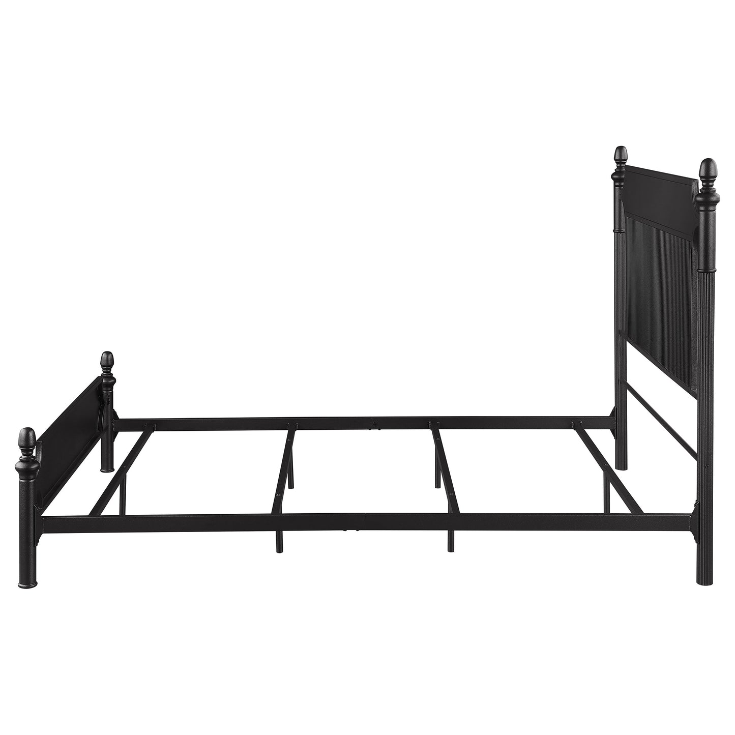 Cameron 51-inch Metal Eastern King Panel Bed Black