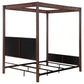 Zimmerlee 89-inch Metal Eastern King Canopy Bed Rust Brown