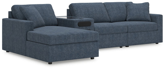 Modmax 4-Piece Sectional with Chaise and Audio Console