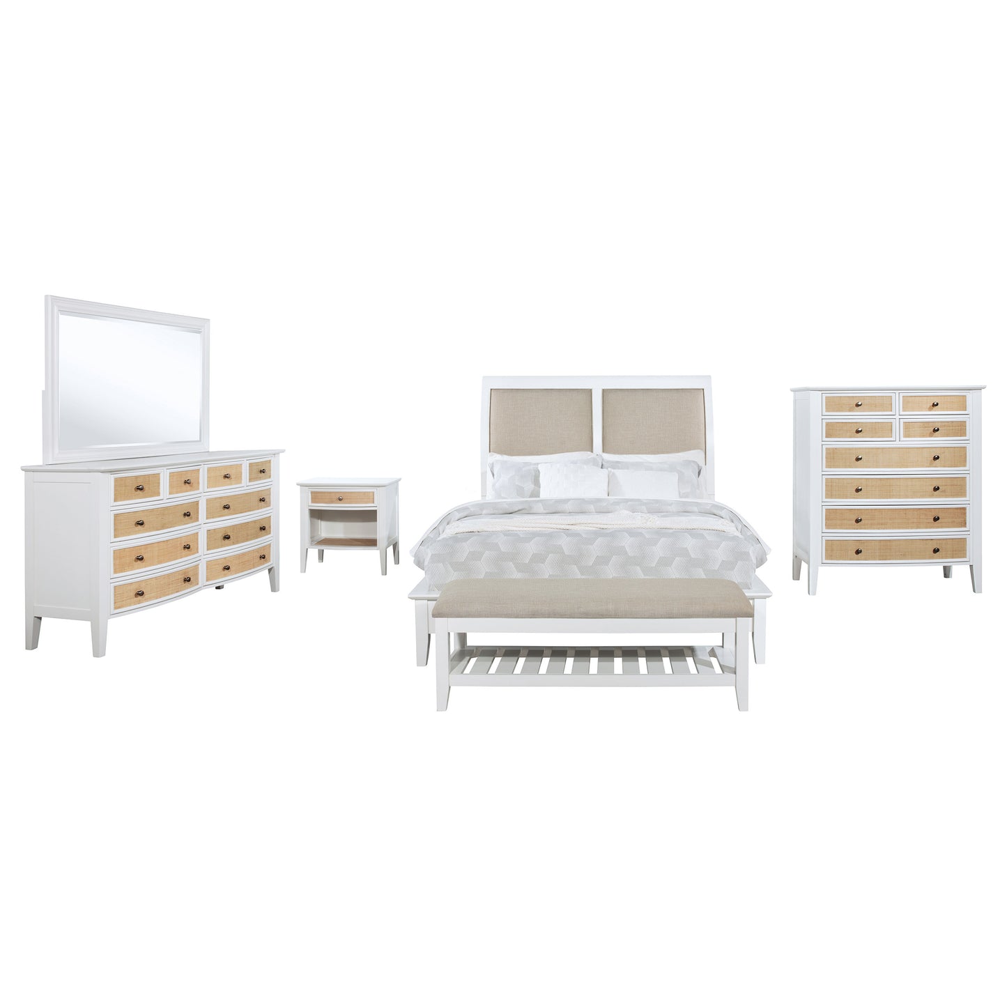 Bexhill 5-piece Eastern King Bedroom Set White