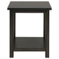 Payne Wood End Table with Shelf Java