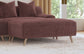 Elizabeth Corduroy Upholstered Ottoman Wine Red