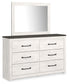 Gerridan Queen Panel Bed with Mirrored Dresser, Chest and Nightstand