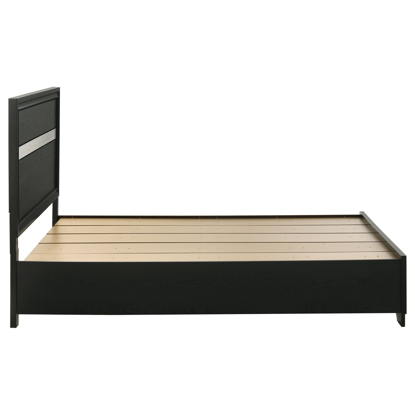 Miranda 51-inch Wood Queen Storage Panel Bed Black