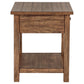 Payne 1-drawer Wood End Table with Shelf Distressed Brown