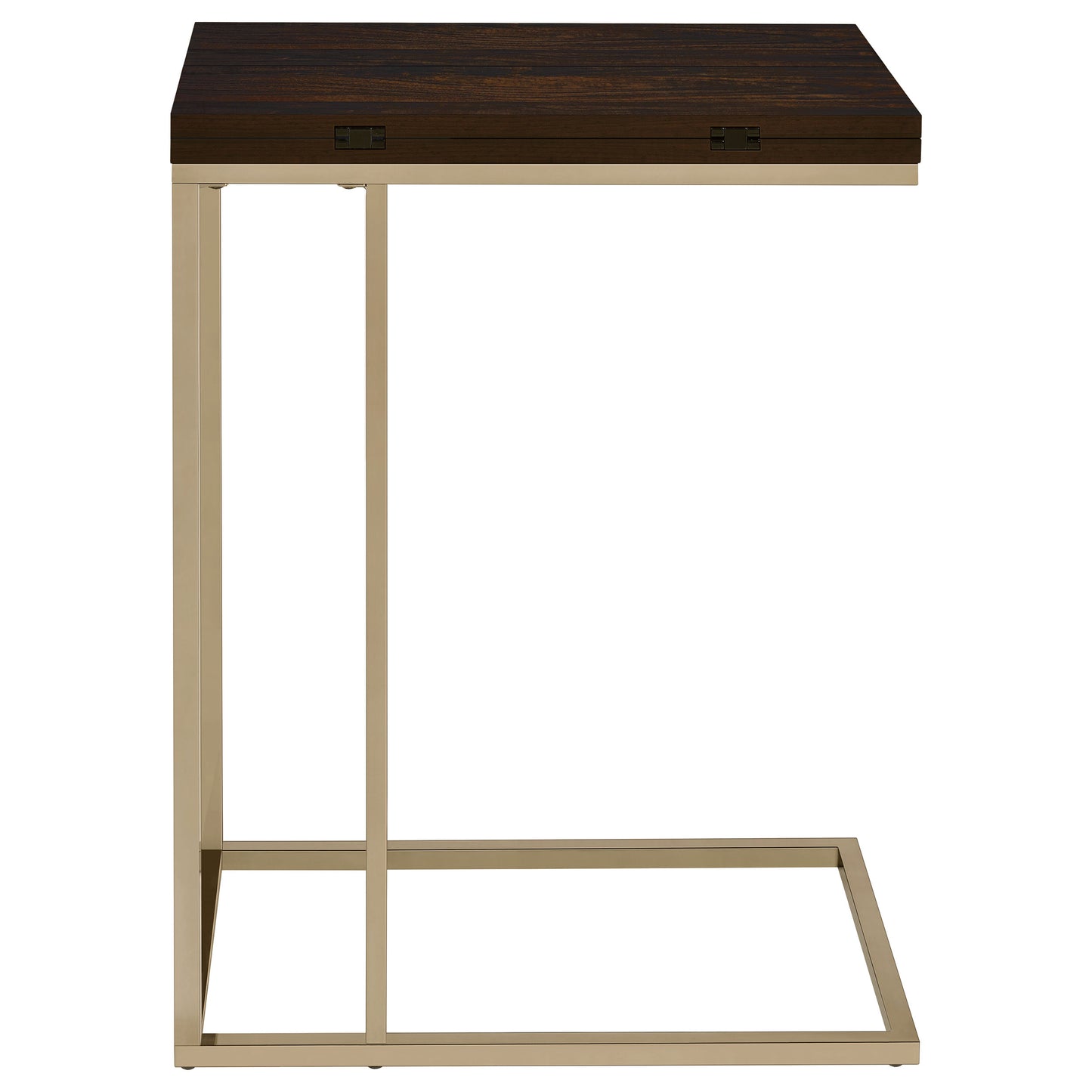 Pedro Expandable C-Shaped Sofa Side Table Chestnut