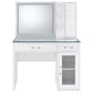 Flora 2-drawer Vanity Set with LED Mirror White High Gloss