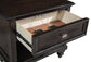 Devon 4-piece Queen Bedroom Set Wine Red and Dark Oak