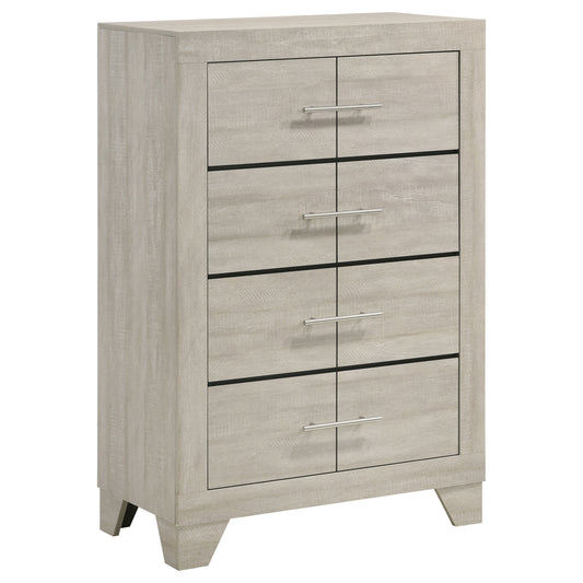 Trenton 4-drawer Bedroom Chest of Drawers Rustic Cream