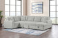 Devonshire Sleeper Sectional Sofa Storage Chaise Grey