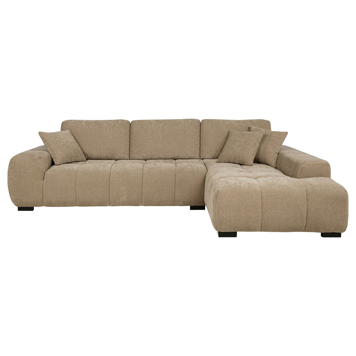 Octavia Upholstered Sectional Chaise Sofa Camel