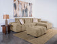 Octavia Upholstered Sectional Chaise Sofa Camel