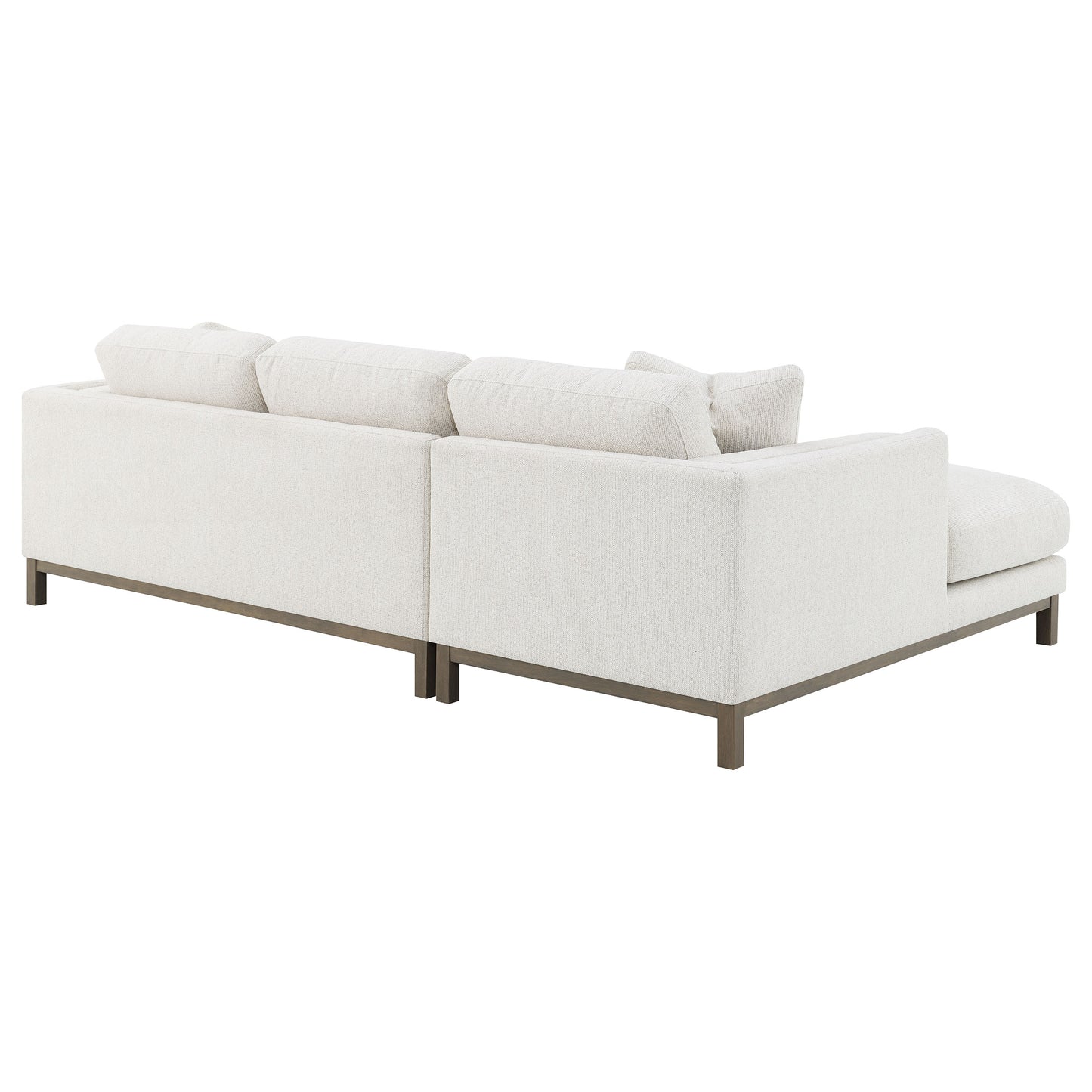 Geneva Boucle Upholstered Sectional Chaise Sofa Sand