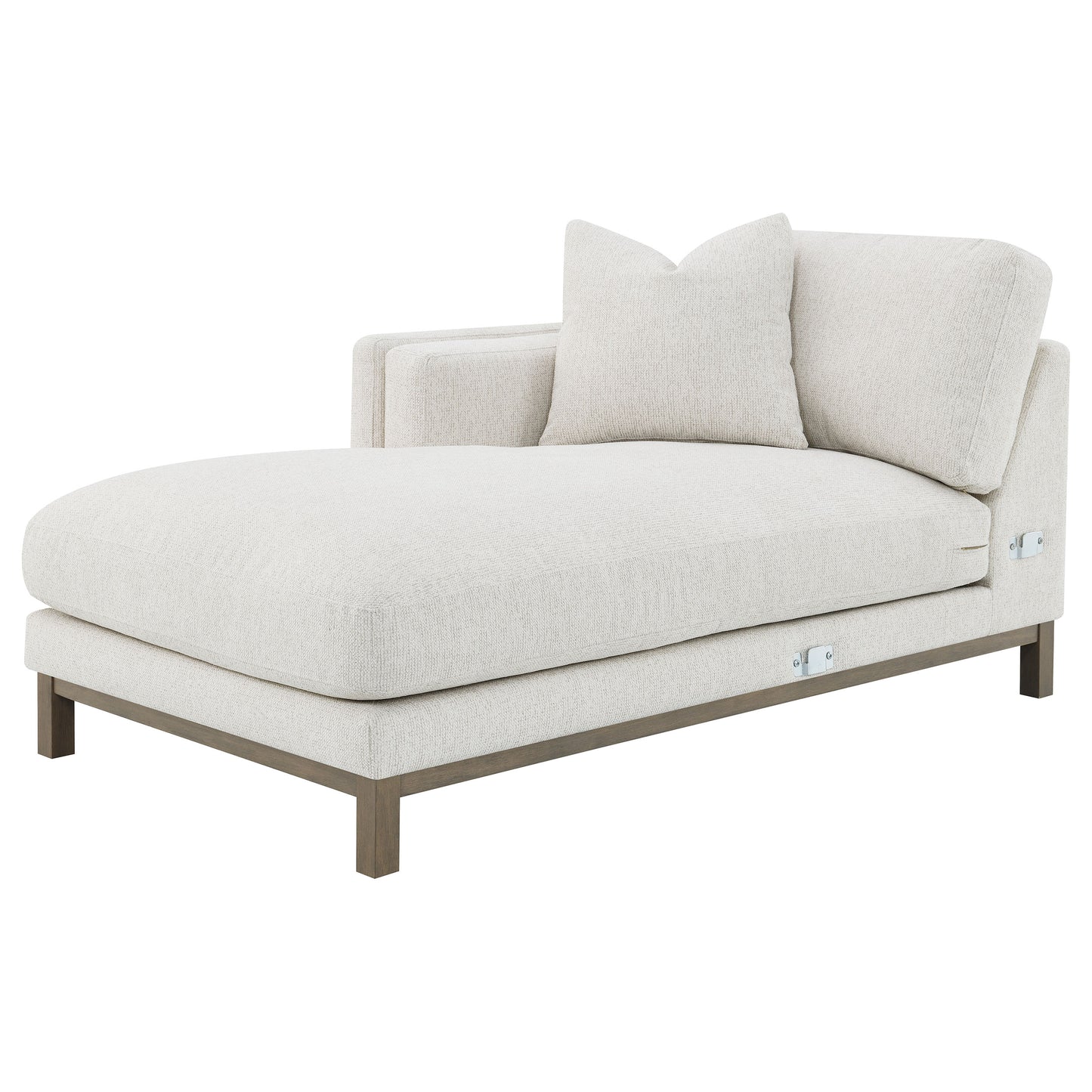 Geneva Boucle Upholstered Sectional Chaise Sofa Sand