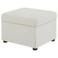 Winter Upholstered Hydraulic Lift Top Storage Ottoman Beige