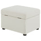 Winter Upholstered Hydraulic Lift Top Storage Ottoman Beige