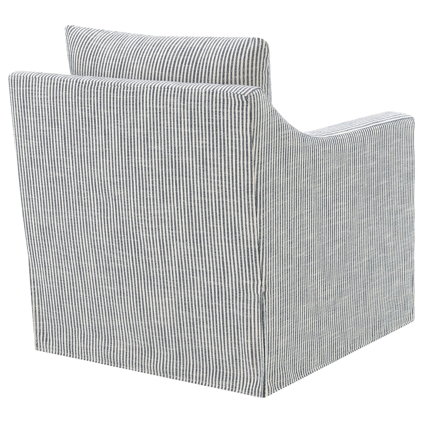 Winter Upholstered Sloped Arm Accent Swivel Chair Grey