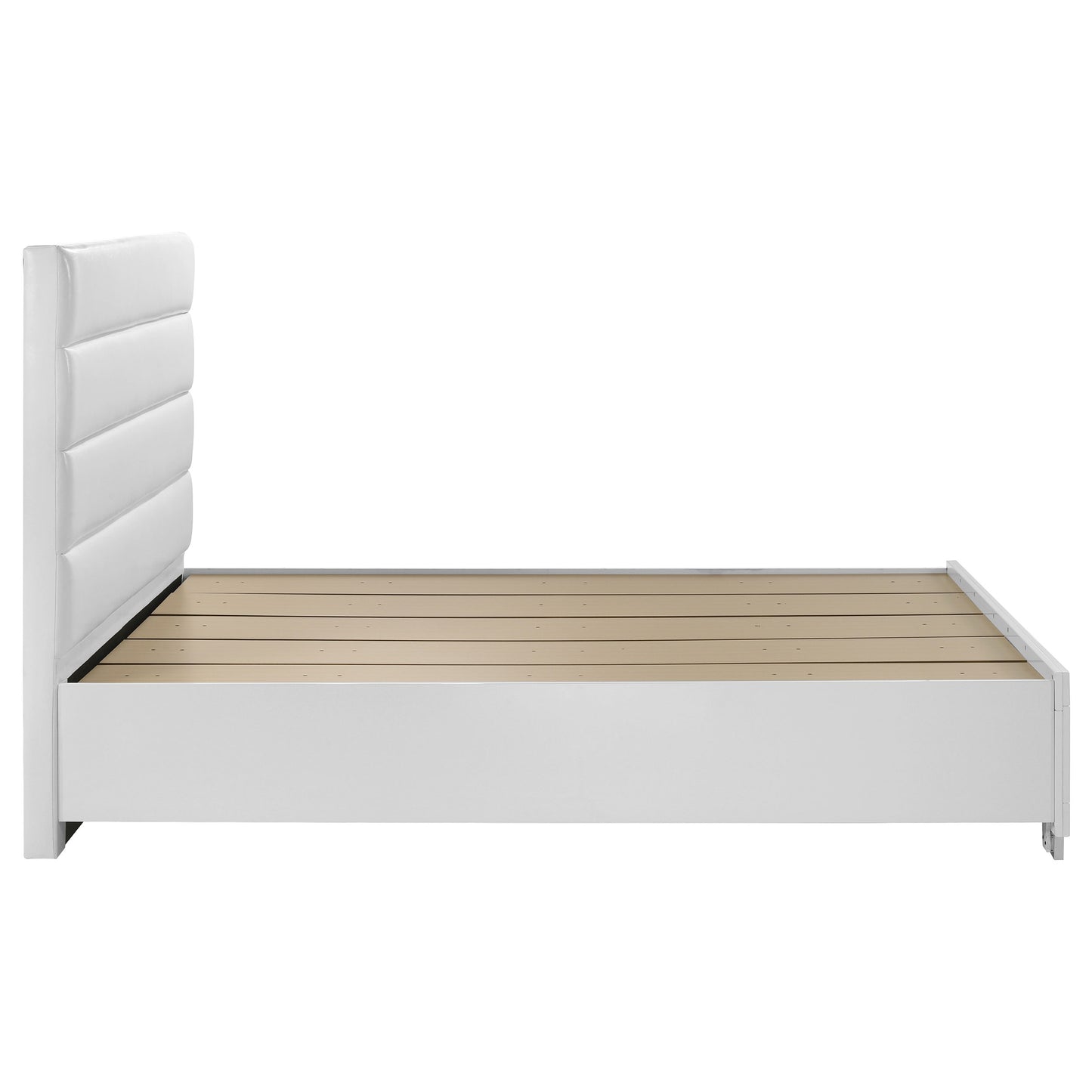 Felicity Eastern King Storage Bed White High Gloss