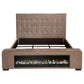 Senna Upholstered Queen Audio Fireplace Bed Brown