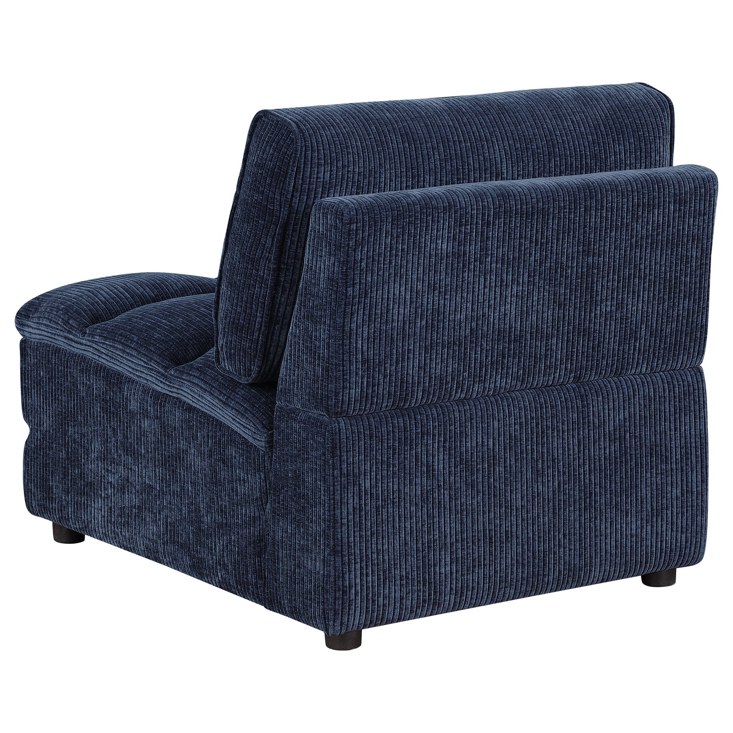 Atlantic Corduroy Upholstered Armless Chair Blue