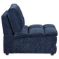 Atlantic Corduroy Upholstered Armless Chair Blue