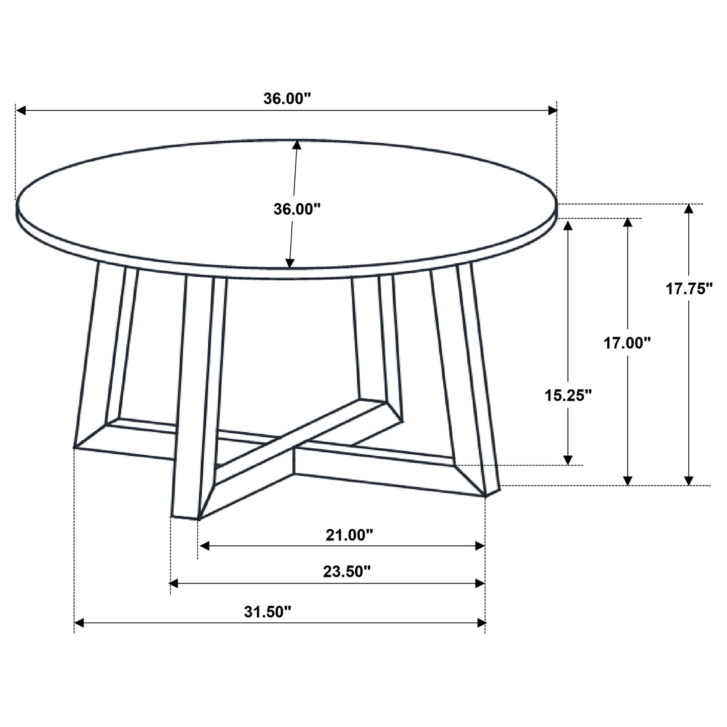 Skylark 2-piece SmartTop Coffee and End Table Set Black