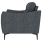 Nolan Upholstered Sloped Track Arm Loveseat Charcoal