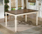 Whitesburg Dining Table and 4 Chairs