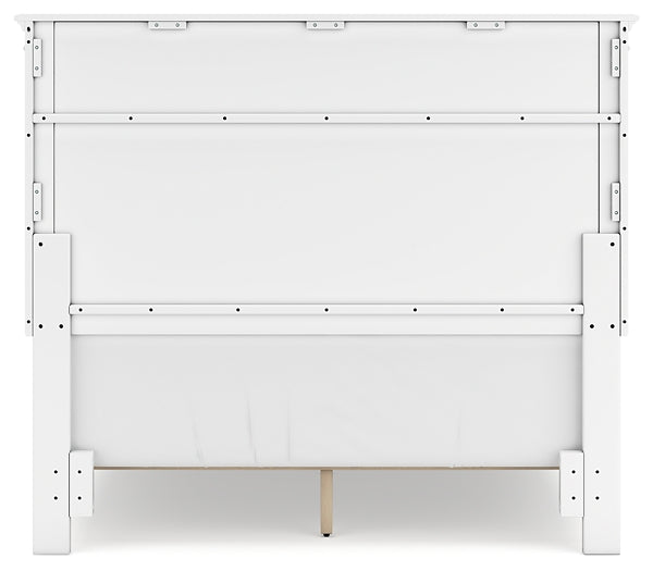 Fortman Full Panel Bed with Mirrored Dresser, Chest and 2 Nightstands