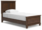 Danabrin Twin Panel Bed with Mirrored Dresser, Chest and 2 Nightstands