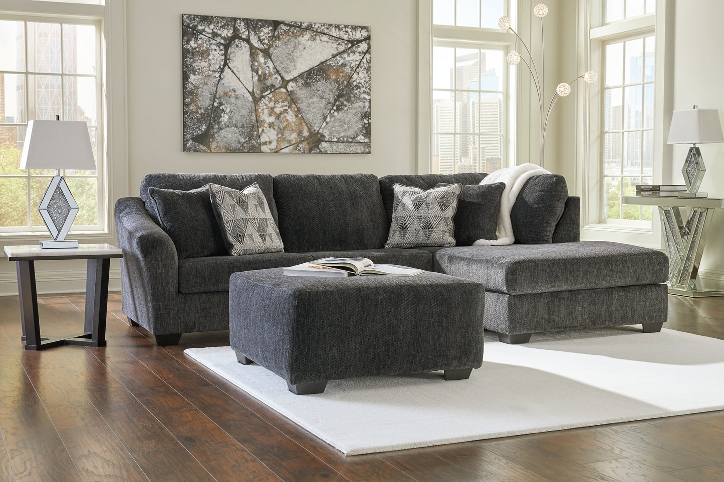 Biddeford 2-Piece Sectional with Ottoman