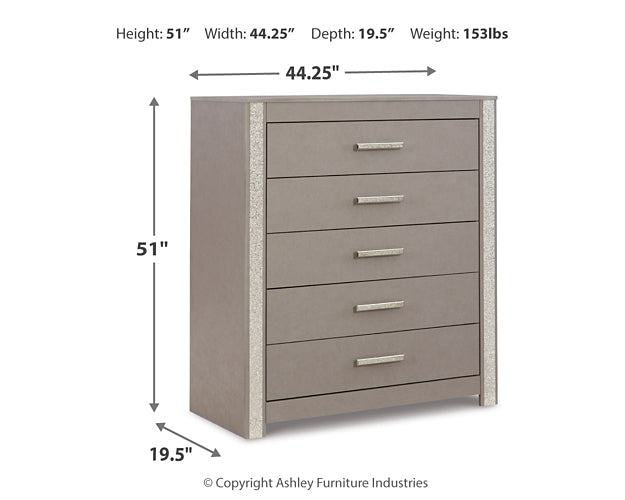 Surancha Queen/Full Panel Headboard with Mirrored Dresser and Chest