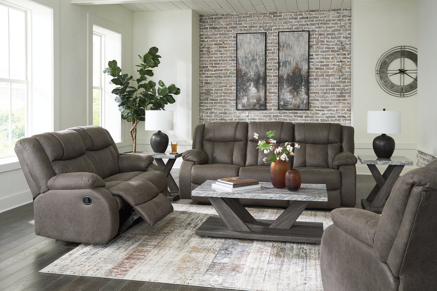 First Base Sofa, Loveseat and Recliner