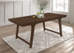 Reynolds Rectangular 79-inch Wood Dining Table Brown Oak