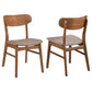 Dortch Dining Side Chair Walnut and Brown (Set of 2)