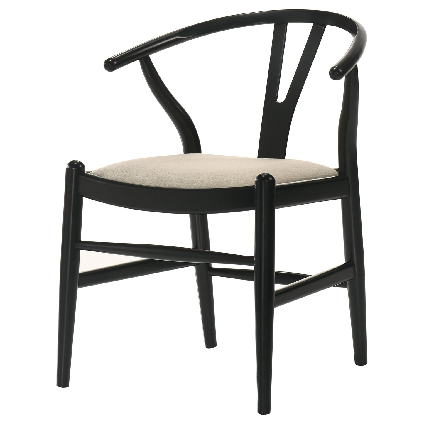 Crestmont Wood Wishbone Dining Side Chair Black (Set of 2)