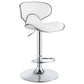 Edenton Upholstered Adjustable Bar Stool White (Set of 2)