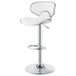 Edenton Upholstered Adjustable Bar Stool White (Set of 2)