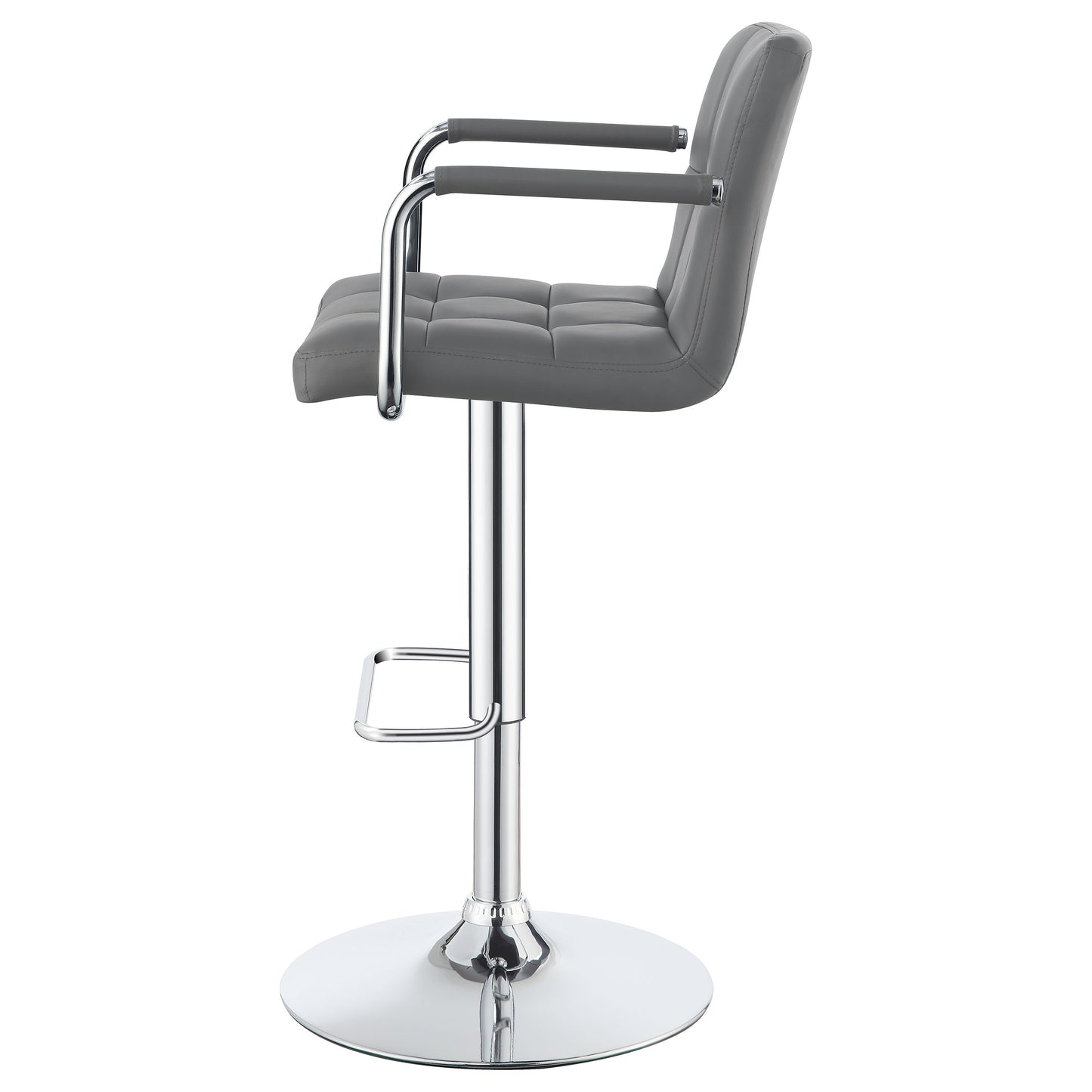 Palomar Adjustable Height Bar Stool Grey and Chrome